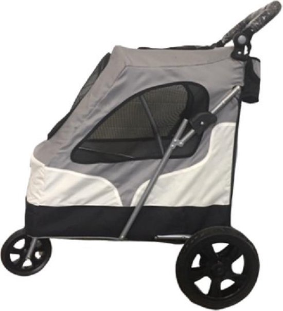 Topmast - Hondenbuggy - Buggy - wandelwagen honden - De Luxe - 3 wielen - Grijs - 87 x 66 x 110 cm