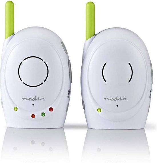 Nedis Audio Babyfoon |  Terugspreekfunctie | 300 m Bereik | 2,4 Ghz | Plug&Play | Wit - Groen