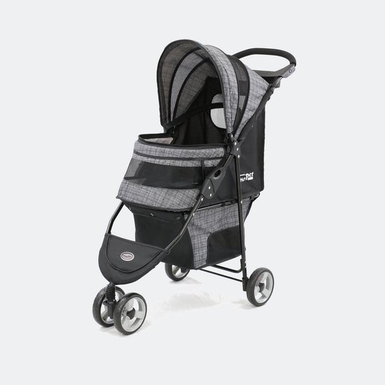 InnoPet Avenue Blended Grey - Hondenbuggy - Incl. Regenhoes - 97x44x97cm