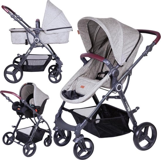 FreeON Kinderwagen Dream 3 in 1 Grey (incl. autostoel)