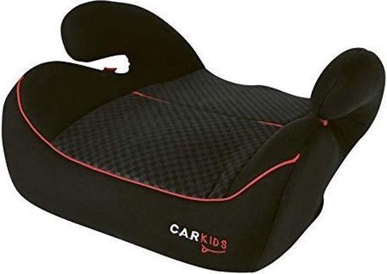 Carkids Auto Zitverhoger Zwart en Rood | Autostoel Groep 3 met Isofix | Kinderen vanaf 125 cm | 22-36 kg