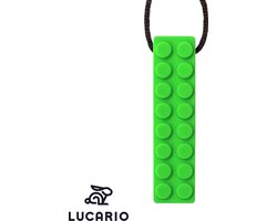Bijtketting - Kauwketting | Lego bouwblokje patroon Groen