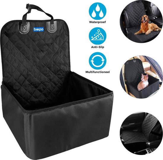 Autostoel Hond of Kat Multifunctioneel - 45 cm x 45 cm - Waterproef - Reisbench - Reismand - Stoelbeschermer - Stoelhoes - Automand - Autozitje - Beschermhoes auto - Hondenmand auto - Hondenstoel - Hondendeken - Autobench