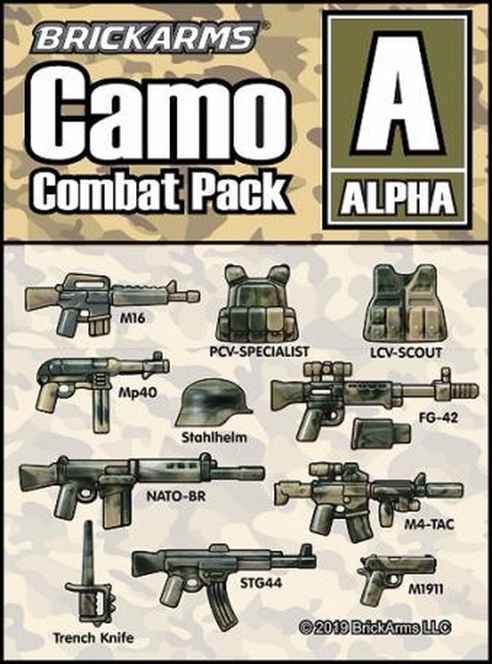 BrickArms Brickams Camo Combat Pack Alpha wapen set voor LEGO Minifigures