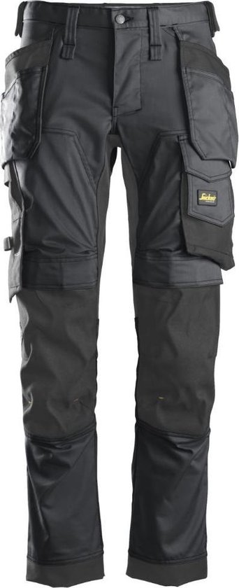 Snickers werkbroek - met holsterzakken - stretch - 6241 - grijs/zwart - maat 48