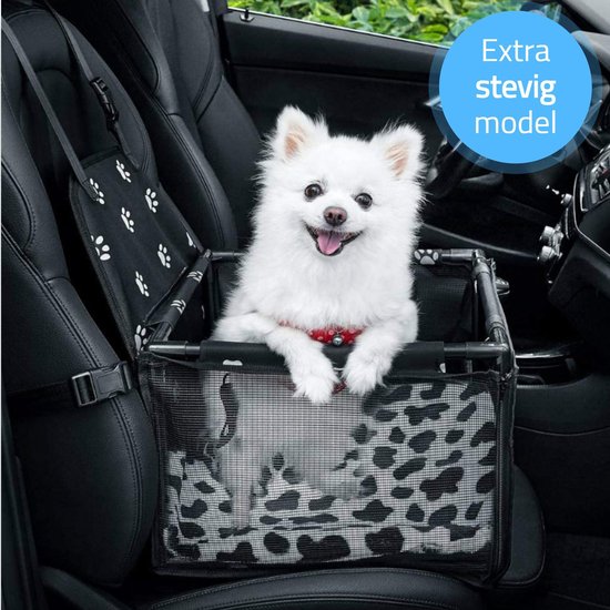 Luxe Autostoel voor Hond - Hondenmand voor in de Auto - Veilig op Reis - Veiligheidsgordel - Gratis Deken - Schone Auto - Kras & Vlek Bestendig