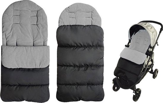 Fedec Comfortbag Voetenzak - Babywagen - wandelwagen - Buggy - Grijs - 48 x 11 x 40cm