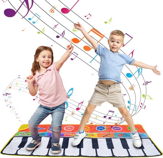 DePlay XL Piano Mat - Speelmat - Dansmat - Keyboard - Speelkleed Baby - Acht Instrumenten - Anti-slip