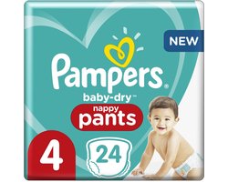 Pampers Baby-Dry Pants Maat 4 (9kg-15kg) - 24 Luierbroekjes