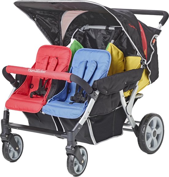 Familidoo lidoo star bb plus 4 zits wandelwagen l  buggy l kinderwagen 4 plekken  Geschikt voor 2 newborn baby's (leverbaar vanaf mei)