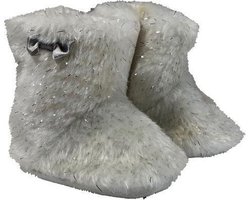 La Petite Couronne Babylaarzen Yeti Klittenband Wit/zilver Maat 18/19