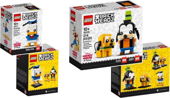 LEGO BrickHeadz combiset Donald Duck 40377 & Goofy en Pluto - 40378