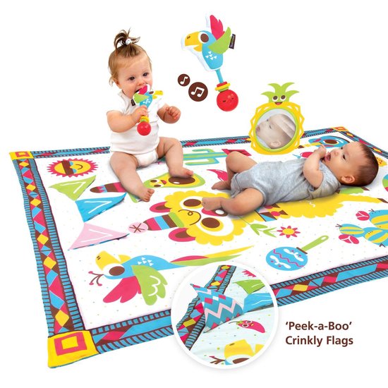 Yookidoo - Speeltapijt - Fiesta Playmat to Bag - 145x100 cm