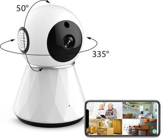 IMAQ IQ- 1020 WIFI Camera | Babyfoon met camera en app - Baby born | 1080P Full HD IP camera beveiliging | APP IOS Android | Beveiligingscamera binnen