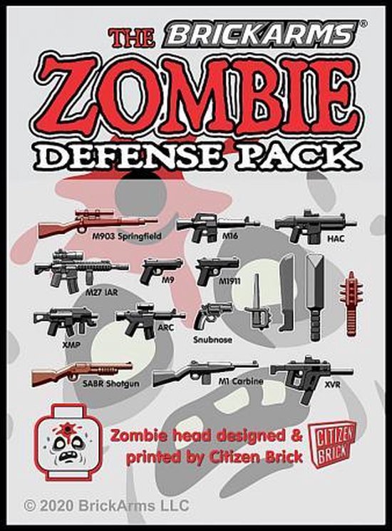 BrickArms Zombie Defense Pack wapen set voor LEGO Minifigures