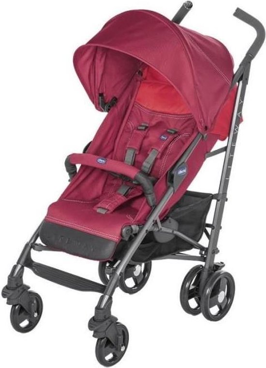 Chicco Lite Way 3 Complete Buggy - Plooibuggy - Kinderwagen 3 in 1  - Wandelwagen - Lichtgewicht - Rood