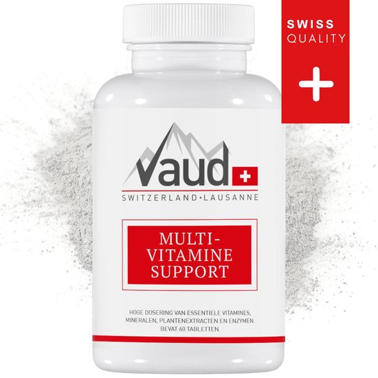 Vaud | Multivitamine Support | 100 tabletten | Vitamine A, B, C, D, E en K | Alle vitamines in één tablet | Multivitaminen | Bevat vitamine C | Vitamines | Mondkapje