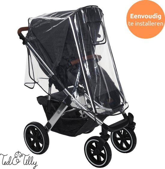 Universele Regenhoes Buggy met Kijkvenster – Buggy Hoes Universeel – Tegen Regen en Miezer Buggy – Doorzichtig – BPA vrij