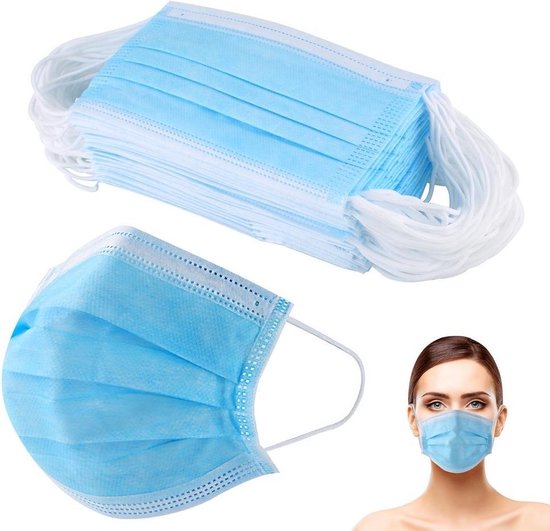 50 Stuks - Mondmaskers - stofmaskers – Disposables - Wegwerp beschermend masker-Wegwerp Mondkapjes 3Laag