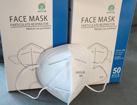 Gezichtsmasker - Optimaal voor openbaar vervoer - Stuks: 10 - FFP2 - Vuilmasker - Stofmasker - Mondkapje - Mondmasker - Schuurmasker - Hygiënemasker - Persoonlijke Hygiëne - Wit