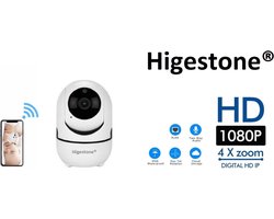 Slimme HD Wifi Babyfoon | Met App | Luisteren en Terugpraten | Bewakingscamera | Babyfoon Met Camera | Babyphone WiFi | Higestone