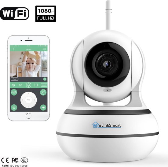 ElinkSmart Babyfoon Met Camera - Met App Op IOS Of Android - Nachtvisie