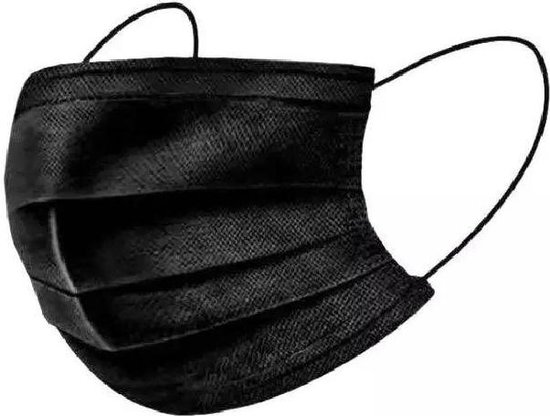 Zwarte wegwerp masker