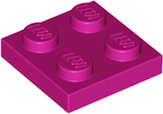 LEGO 3022 Plate 2x2 Magenta (100 stuks)