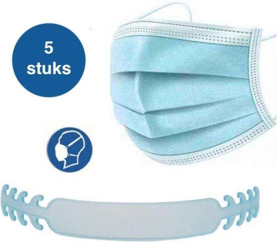 5 X Mondkapje klem – Mondmasker clip – Mask houder – Gezicht bescherming – Kinderen en Volwassenen