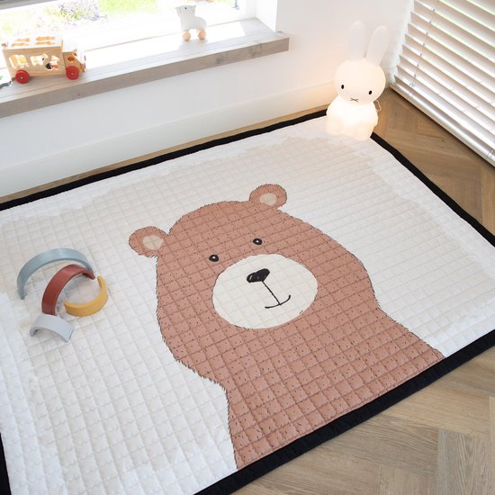 Love by Lily - groot speelkleed - Bubbly Honey Bear - 200x150cm