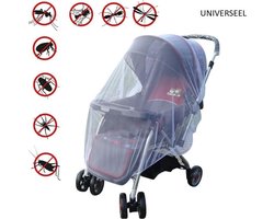 Klamboe Kinderwagen Universeel - Muggennet Kinderwagen - Muggengaas - Insectengaas - Anti Insect Baby - Bugaboo - Maxi Cosi - Wit