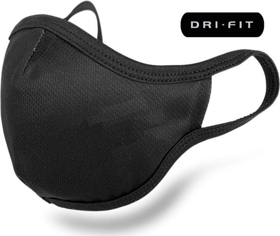 Dri Fit mondkapje  -  Geschikt voor filter - 3 laags en wasbaar - Hoogwaardig kwaliteit - Niet-medische mondmasker - Face Mask - Zwart