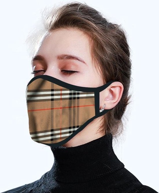 Mondkapje BURBERRY | Mondmasker | Facemask | mouthmask | Mondkapje Uitwasbaar | Stoffen Mondkapje