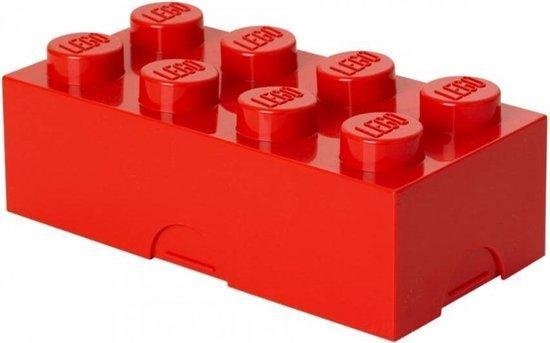 LEGO Broodtrommel/ Snackbox - Classic Brick 8 - Rood - 95 ML - 20x10x7,3cm - Kunststof