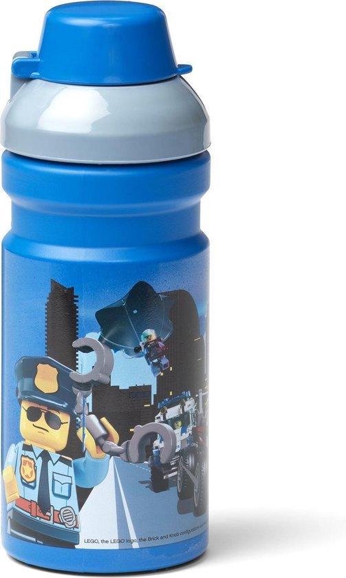 LEGO Drinkfles - Lego City - 0.39 L - 6,5x6,5x17 cm - Kunststof