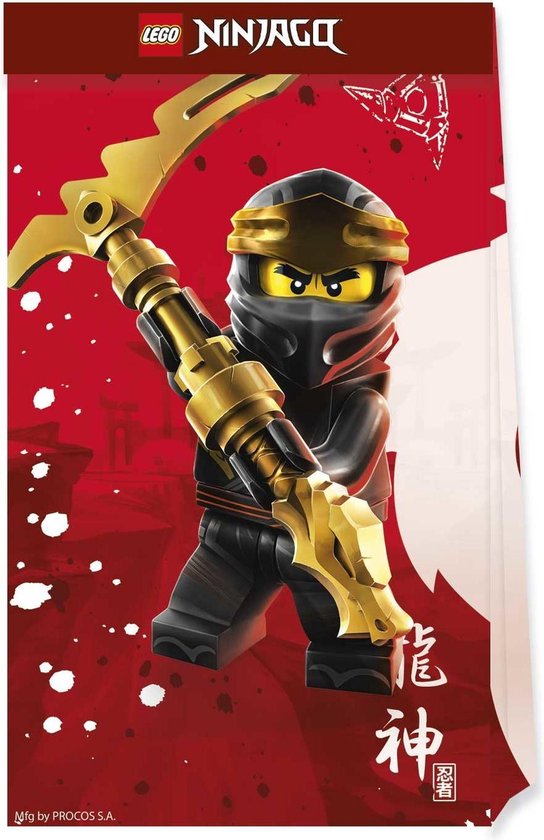 Lego Ninjago Uitdeelzakjes Papier 4 stuks