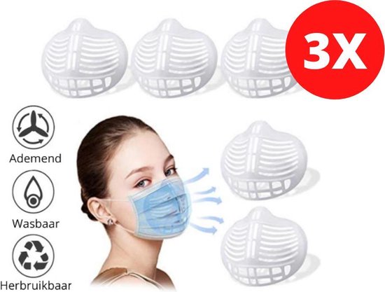 3 Stuks - Originele Mondmaskerhouders - Airframes - Innermask - Volwassene & Kinderen - FFP2 mondkapje houder