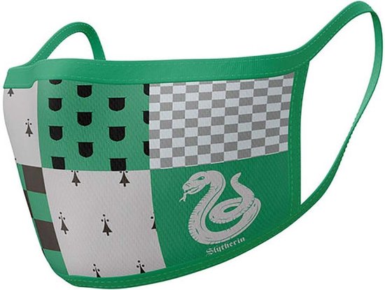 Slytherin Face Mask Cover / Zwadderich Mondkapje 2-pack - Harry Potter