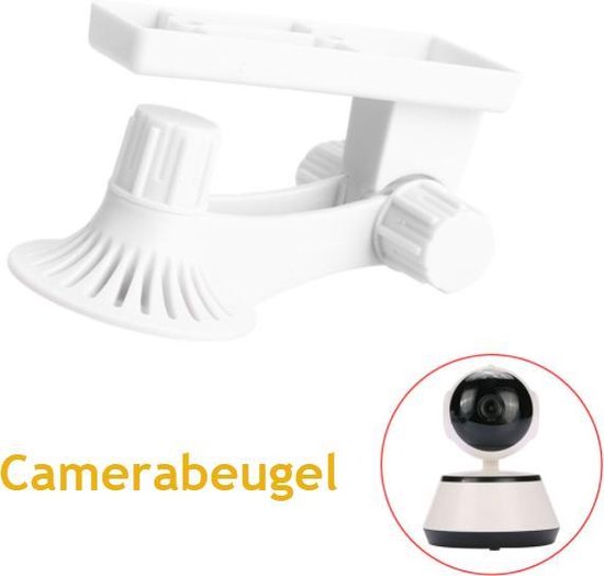 camerabeugel, 180 graden draaibaar , ip camera beugel, babyfoon camera beugel, camera muurbeugel ,camera bracket , ipcam bracket - wit