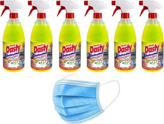 Dasty super ontvetter, 6-pack, 6 liter, Met 5 mondkapjes