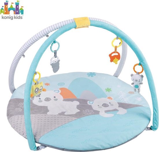 Konig Kids - babygym - speelmat - speelkleed baby - speelmat baby - 84x84x50 cm - speelkleed met boog