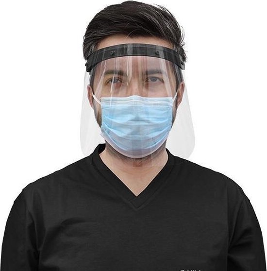 Spatmasker Gezichtscherm|1voorkap |Spatmasker|Transparant|Gezicht scherm|Spat masker|