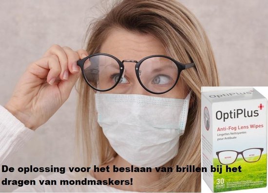 BEST GETEST: Beslagen bril door dragen mondmasker? OptiPlus Anti-fog, anticondens doekjes