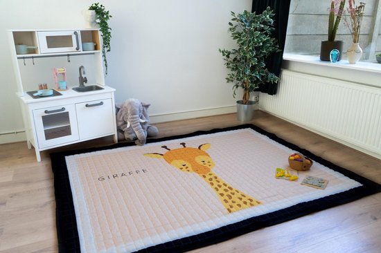 Kjoet - Speelkleed Baby / Kind XL - 200x150cm - Antislip Kleed - Wasbaar - Kinder Speelmat Dier - Duurzaam Speeltapijt - Groot Kraamcadeau  -0-4 Jaar - Giraffe