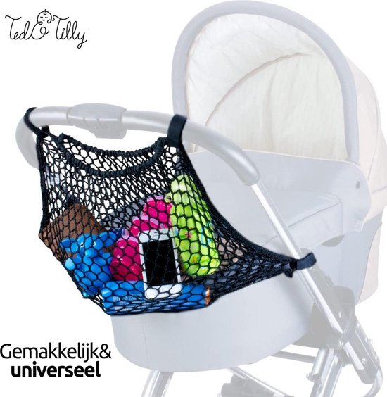 Boodschappennet - XL - boodschappentas kinderwagen - buggynet - buggy net - boodschappen net - Ted&Tilly