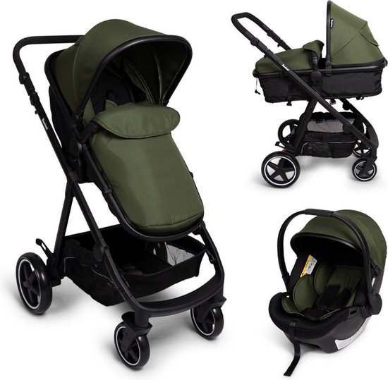 Baninni Kinderwagen Volta 3 in 1 Groen