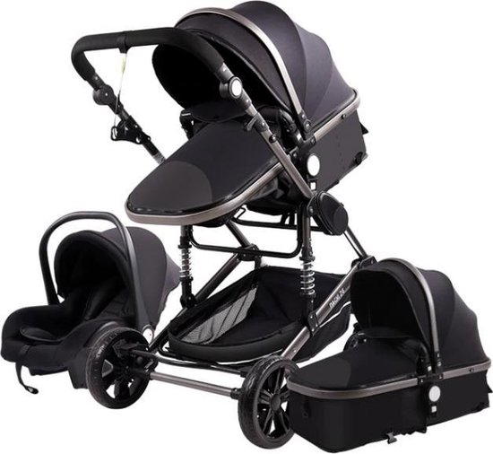 Magic Combi Kinderwagen - Zwart Incl. Baby Gifts