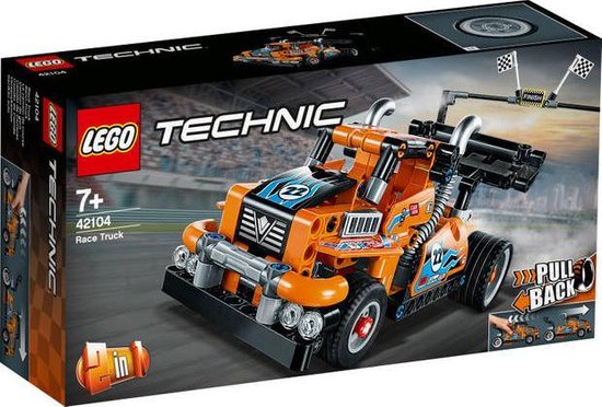 LEGO TECHNIC  RACETRUCK - 2 in1 Pull-Back Gele Super Race Truck - speelgoed- Lego XL
