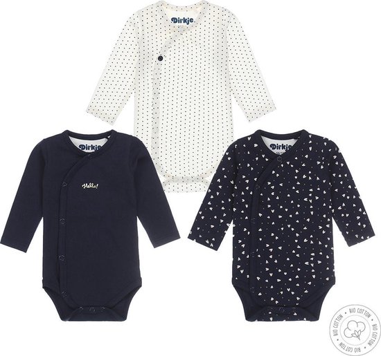 Dirkje Baby Meisjes 3 Pack Rompertje - Maat 50/56