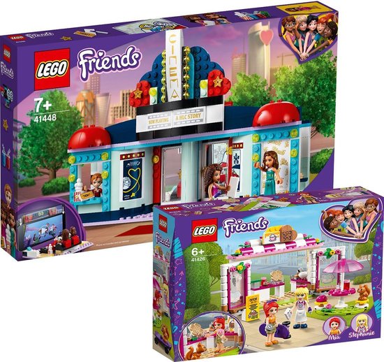 LEGO Friends Bundel - LEGO Friends 41448 Heartlake City Movie Theater + LEGO Friends 41426 Cafe Heartlake City Park